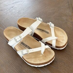 Birkenstock Women's White Cross-Strap Sandals
